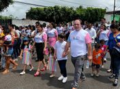 Evento foi marcado com um desfile pelas ruas, prefeito Leandro Silva presente