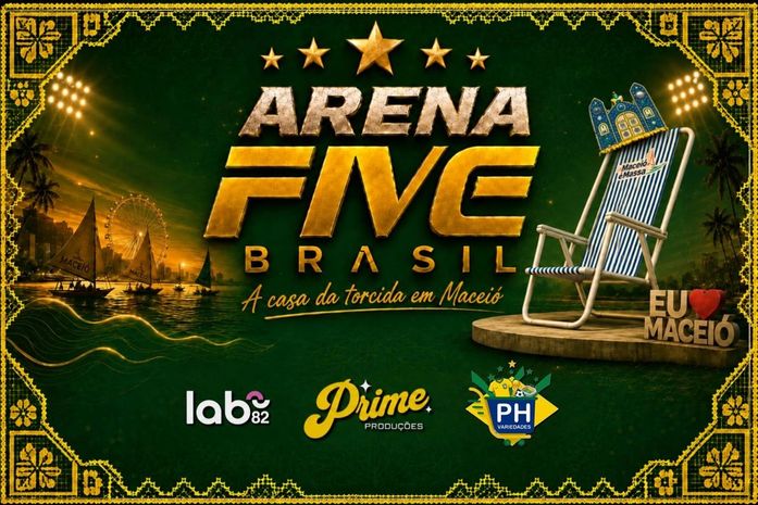 Arena Five Brasil leva clima de Copa e identidade alagoana ao Five Sport Bar, em Maceió