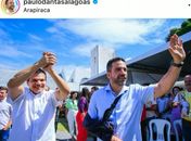 

Paulo Dantas percorre Arapiraca ao lado de aliado “em comum” com Luciano Barbosa