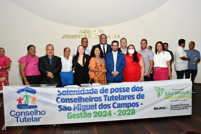 Conselheiros tutelares eleitos para a gestão 2024/2028 em São Miguel dos Campos têm cerimônia de posse e diplomação