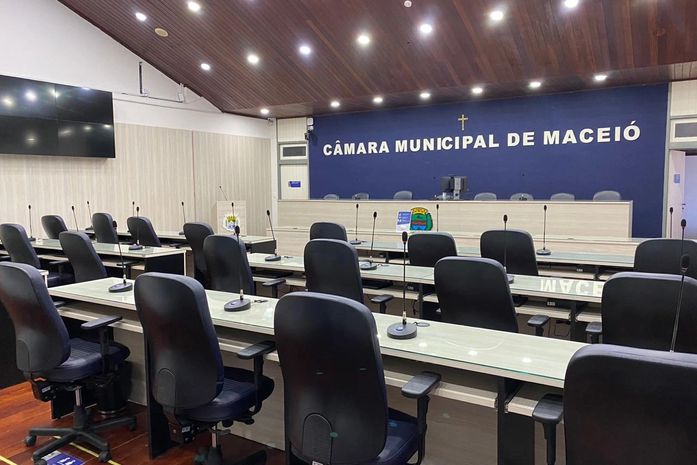 Plenário da Câmara Municipal de Maceió vazio