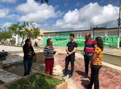 Prefeita Santana Mariano faz visita às obras da Praça Divaldo Suruagy