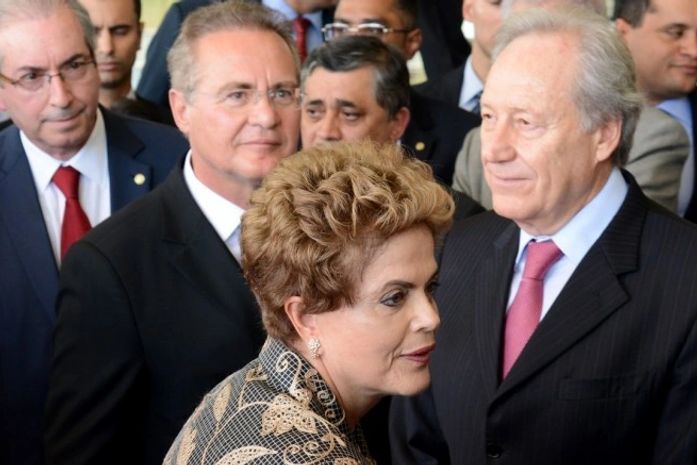 Dilma, Lewandowski, Renan, e Cunha: tensão
