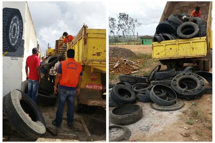 Operação contra "Zika" recolhe pneus em Arapiraca