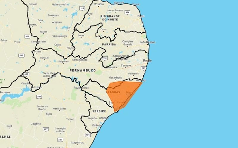 Inmet prevê mais chuvas para os municípios alagoanos