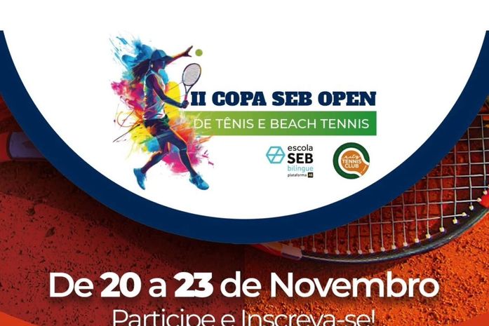 Inscrições liberadas para II Copa SEB Open de Tênis e Beach Tennis