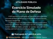 SSP irá realizar um exercício simulado do Plano de Defesa nos municípios de Delmiro Gouveia, Maragogi e Japaratinga