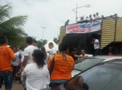 Militares da PM e do CB realizam ato reivindicando reposição salarial
