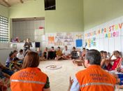 Diretoria Social orienta crianças sobre a importância e atuação da Defesa Civil