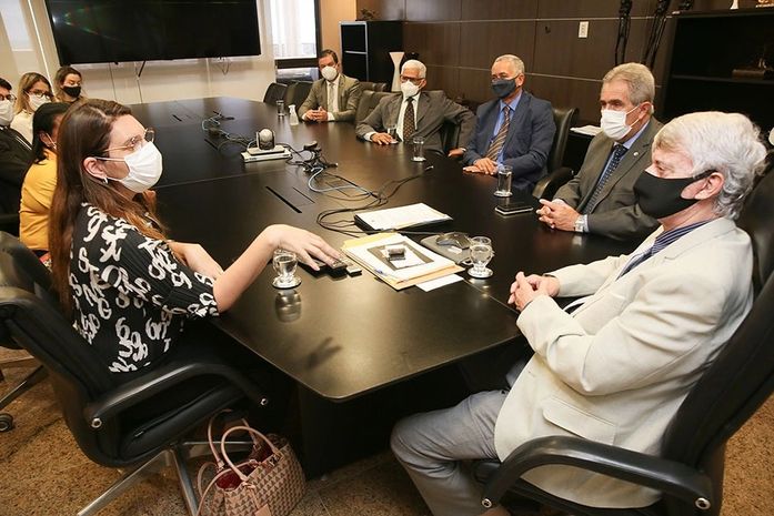 Em reunião com OAB e deputada, presidente do TJ garante celeridade a ações de saúde