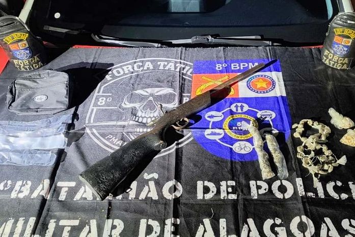 Polícia Militar retira 32 armas de fogo e 16 kg de drogas das ruas em uma semana em Alagoas