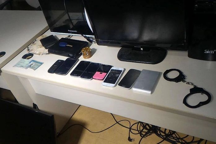 Objetos recuperados pela polícia