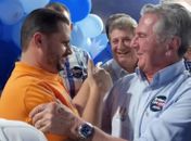Rodrigo Cunha e Fernando Collor dividem a mesma festa política em Maceió