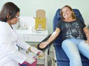 Doação de sangue no Hemoal