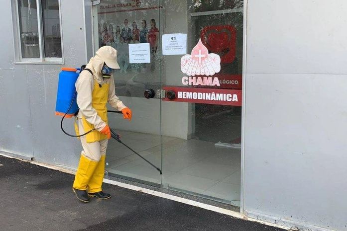 Hospitais e casas lotéricas recebem desinfecção da Prefeitura de Arapiraca