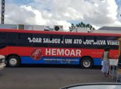 Campanha de doação de sangue leva ônibus do Hemoal ao Centro de Arapiraca