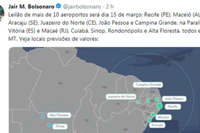 Além do aeroporto alagoano, outros 11 terminais serão leiloados.