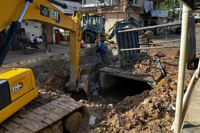 Prefeitura realiza complexa obra de drenagem na Grota do Ipanema