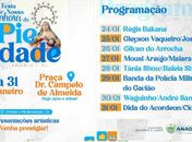 Prefeitura de Anadia promove programação artística na festa de Nossa Senhora da Piedade