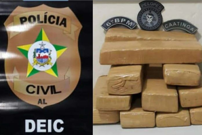 11 tabletes de maconha foram apreendidos