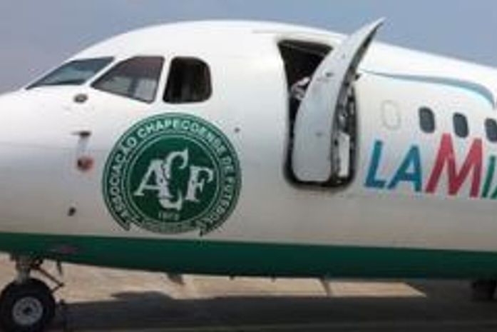 Aeronave que caiu com a delegação do Chapecoense