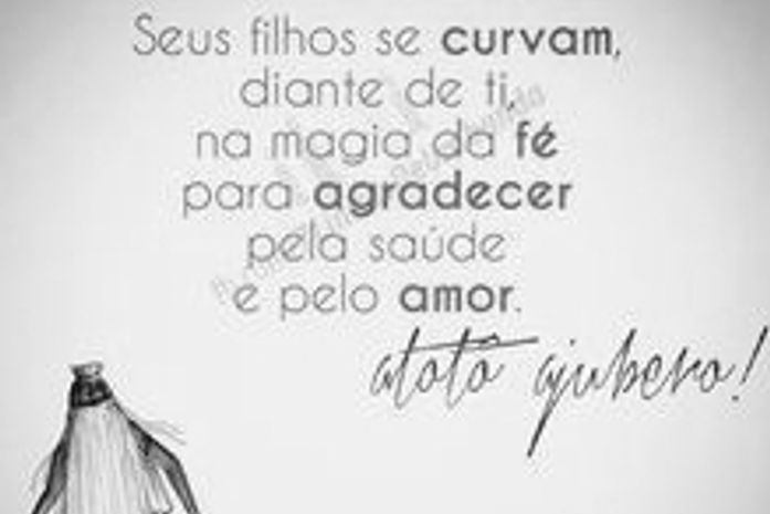 Eu sou filha de Obaluaê e por ele trago amor/respeito ancestrais.
Façam silêncio. Ele está entre nós. Atotô!