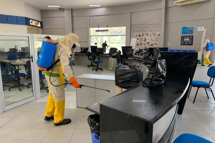 Centro Administrativo de Arapiraca recebe desinfecção contra o coronavírus