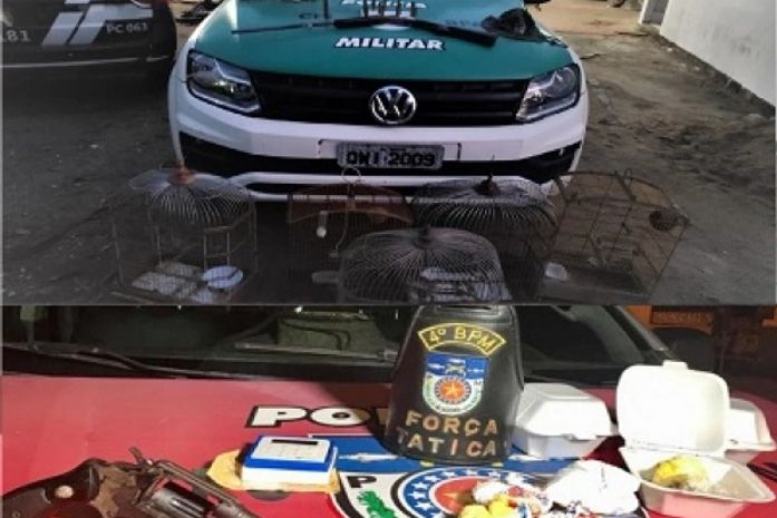 PM apreende armas de fogo e drogas na parte alta de Maceió