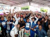 Evento liderado por Mandú reuniu centenas de pessoas e lá estavam os deputados Antônio e Nivaldo Albuquerque