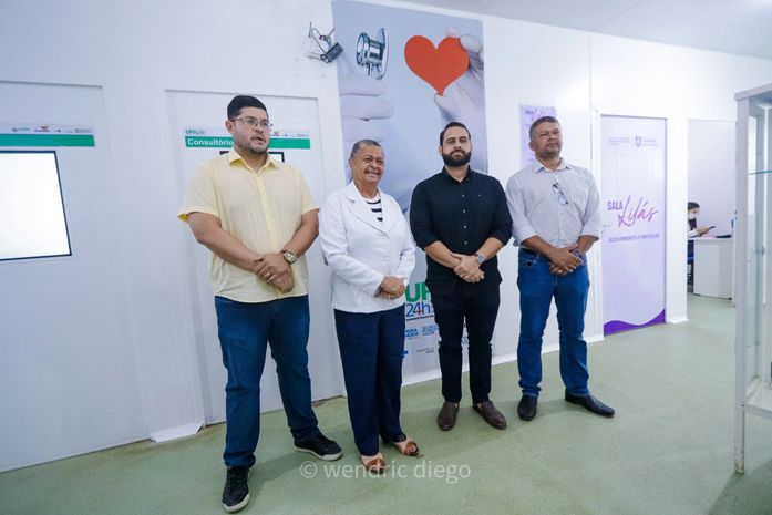 Prefeita Tia Júlia acompanha serviços de manutenção estrutural na UPA e visita pacientes durante agenda na unidade