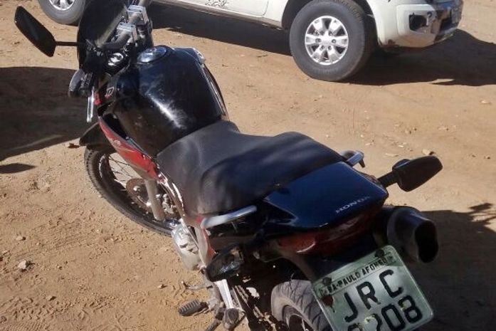 Moto usada pelos criminosos