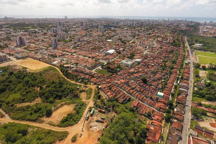 Visão aérea do bairro do Pinheiro