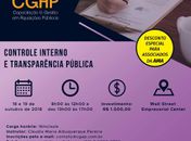 CGAP oferece curso na área de controle interno e transparência pública
