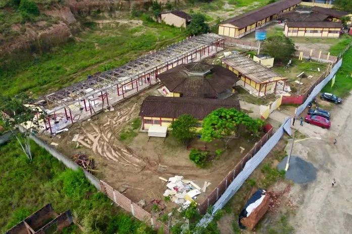 Obras de nova escola localizada em Matriz de Camaragibe estão a todo vapor