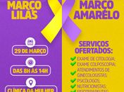 Secretaria de Saúde de São Miguel dos Campos realizará ação especial do “Março Lilás e Amarelo” com exames e consultas