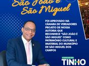 Cultura, história, emprego e renda
Projeto aprovado torna São João é São Miguel patrimônio cultural imaterial do município
