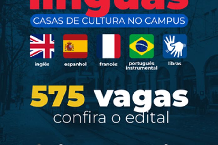 Casas de Cultura abrem 575 vagas para cursos gratuitos de línguas