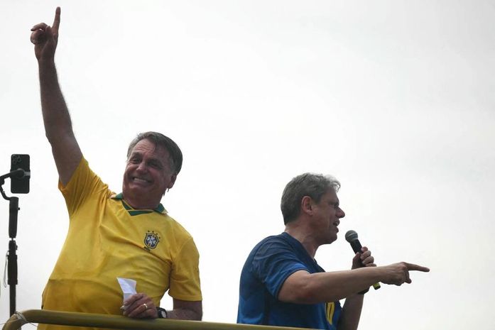 Bolsonaro, Tarcísio de Freitas e o bolsonarismo resumidos numa foto