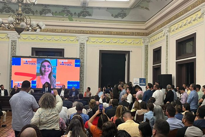 Nova secretária de Educação de Maceió, Jó Pereira fala representando todo o secretariado em anúncio da reforma administrativa