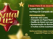 Anadia se prepara para o “Natal Luz - viva essa magia”