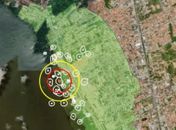 EM RISCO - Imagem de satélite da região de Maceió afetada pelos trabalhos de mineração da Braskem