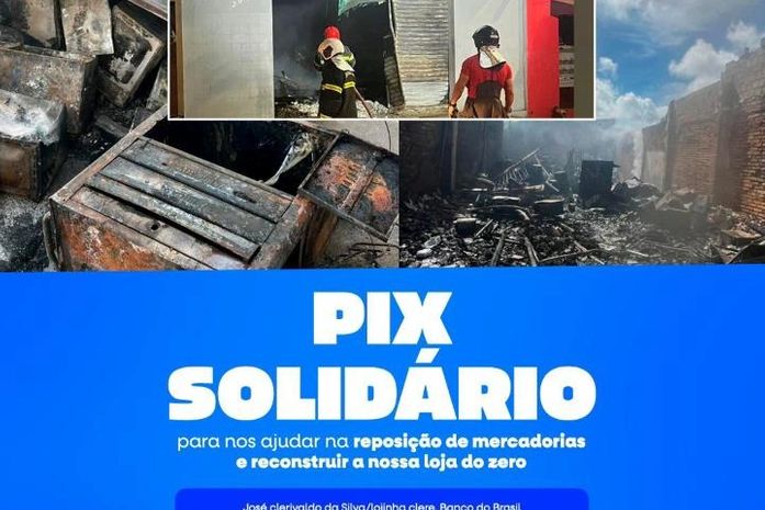 Família faz campanha para reconstruir loja destruída por incêndio no Centro de Arapiraca