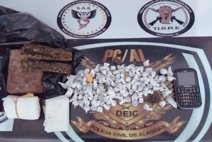 Polícia prende homem suspeito de tráfico de drogas na parte alta de Maceió