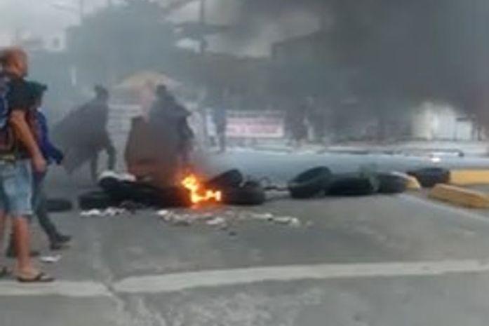 Protesto de moradores do bairro do Bom Parto em Maceió