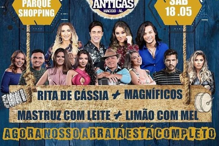 Maior Arraiá das Antigas vai reunir os clássicos do forró dia 18, em Maceió