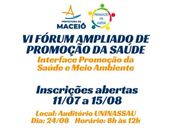 Saúde de Maceió abre inscrições para VI Fórum Municipal de Promoção da Saúde