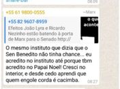 Marx Beltrão ataca pesquisa e manda recado no Whatsapp