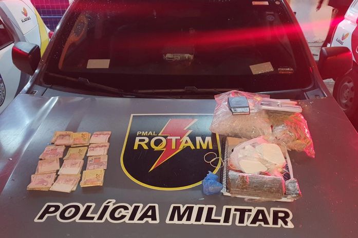 Transportando drogas, motorista finge parar em borracharia para enganar policiais na AL 101 Sul