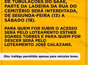 Parte da “ladeira do cemitério” ficará isolada durante esta semana