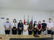 Prefeita Angela Vanessa em reunião com secretários